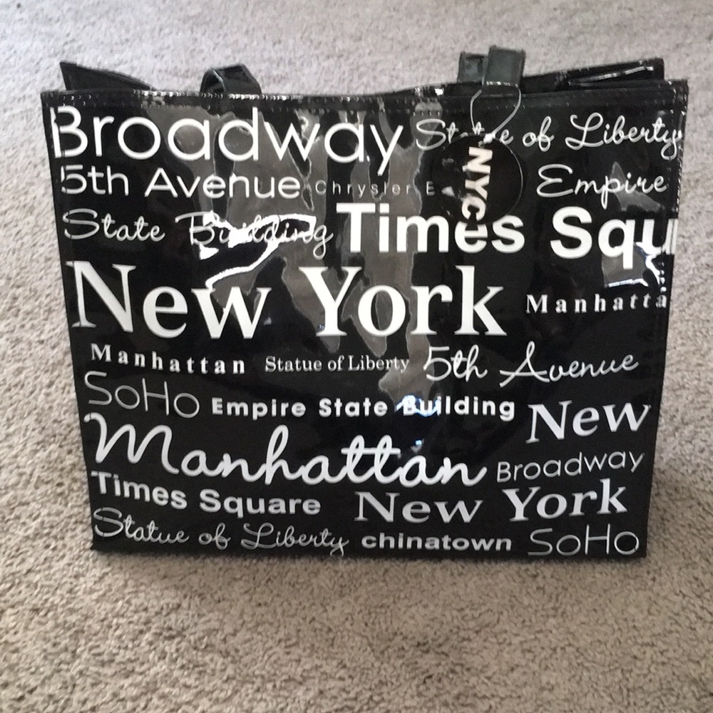 NYC New York women’s vinyl shoulder bag